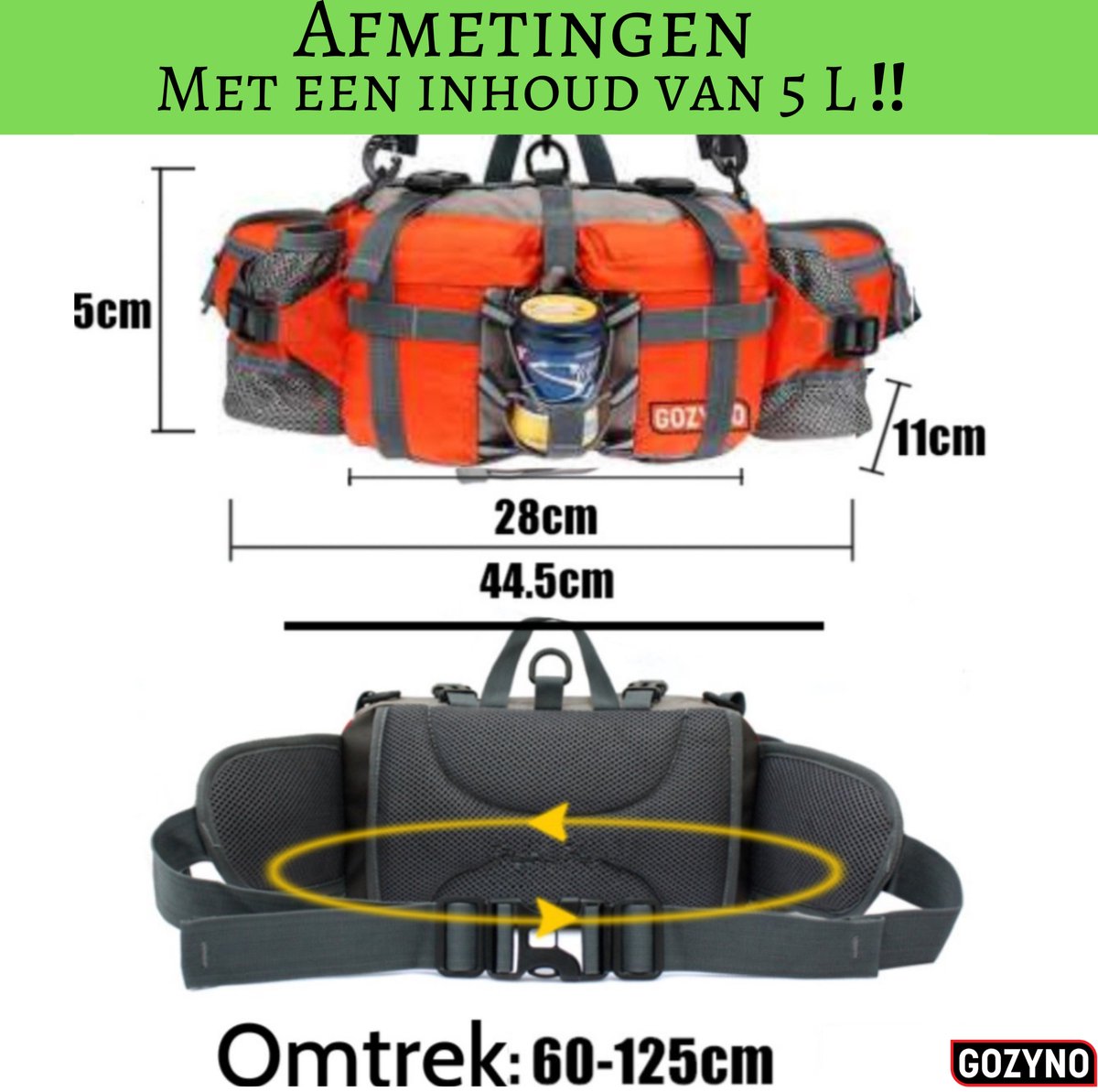 Sportheuptas - Waterafstotende Outdoor Heuptas met Fleshouders