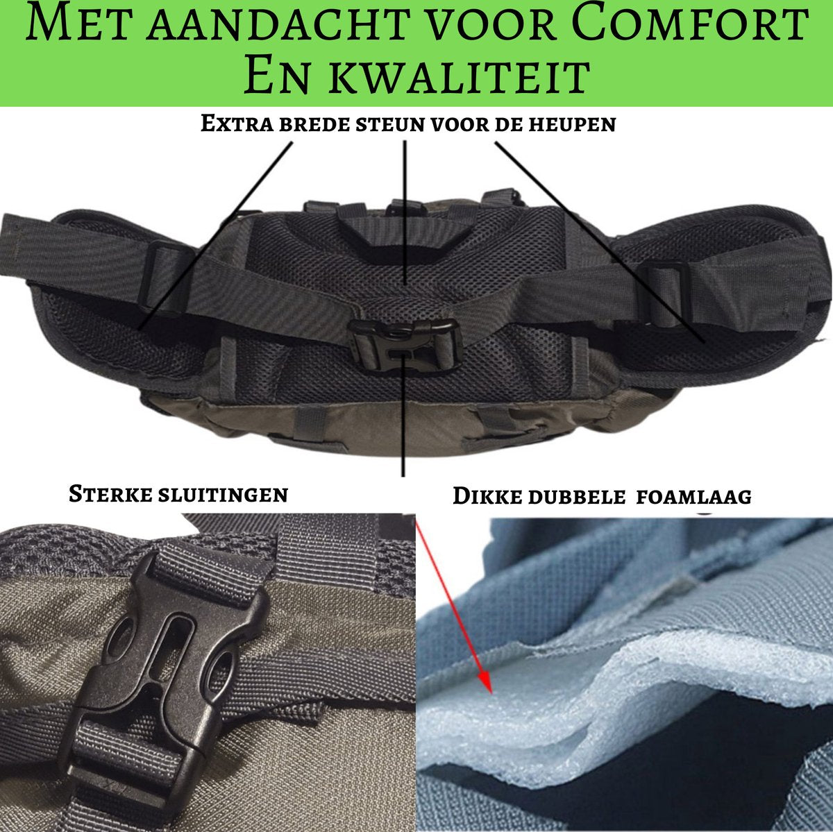 Sportheuptas - Waterafstotende Outdoor Heuptas met Fleshouders
