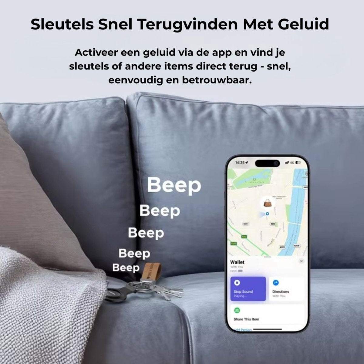 Key Finder - Smart Key Tag voor Apple Zoek Mijn Sleutel
