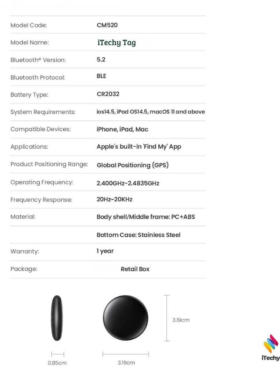 Key Finder - Smart Key Tag voor Apple Zoek Mijn Sleutel
