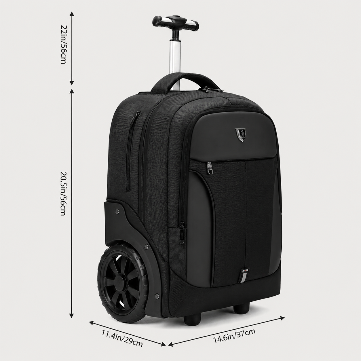 Rolkoffer Rugzak - Trolley Backpack met Uitschuifbare Trekstang - 18 inch / 20 inch