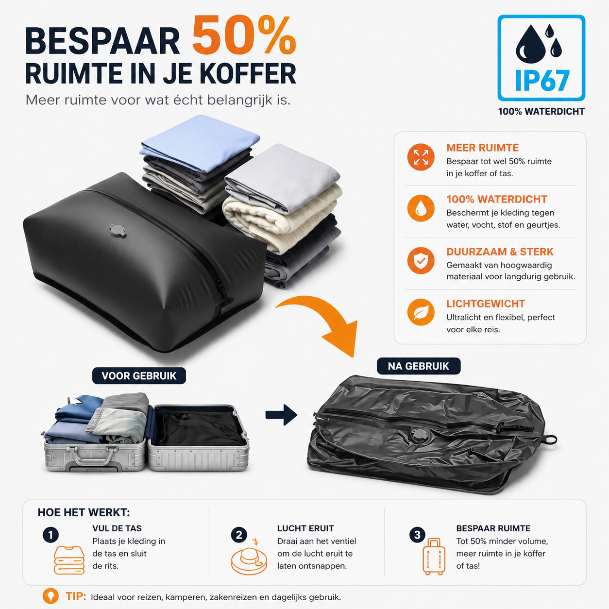 Aventury Compressiezakken met pomp