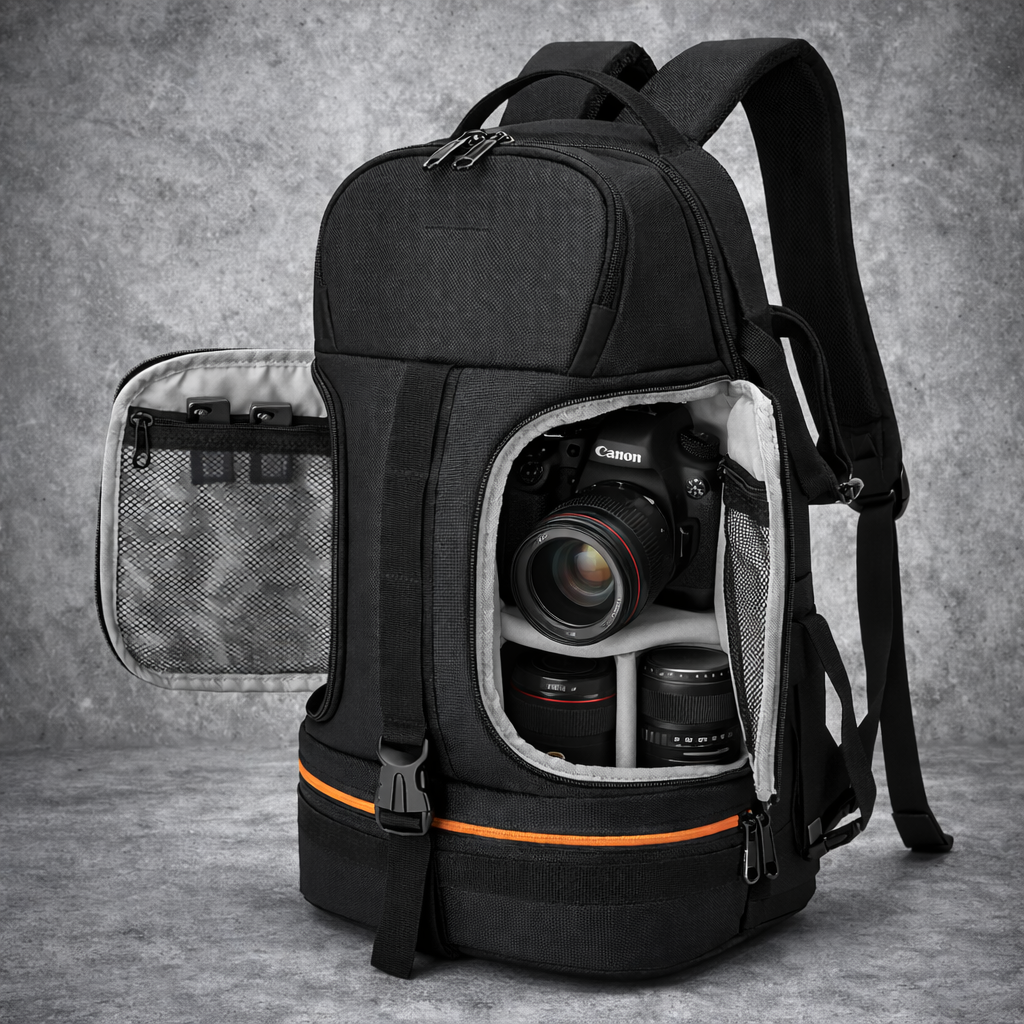 Camera Rugzak met Laptopvak 15.6 Inch – Waterdichte DSLR Foto tas