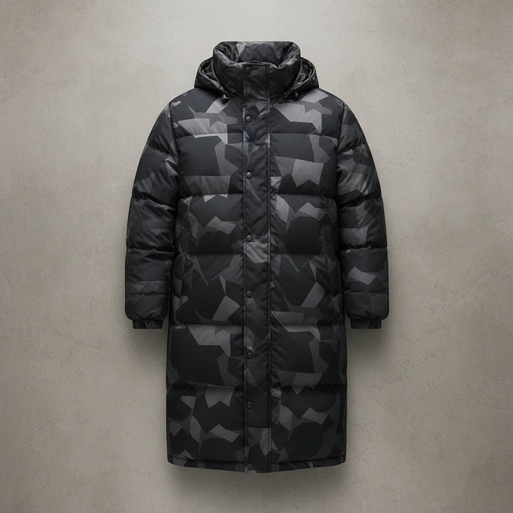 Heren Lange Puffer Winterjas - Extra Warm - Gevoerd