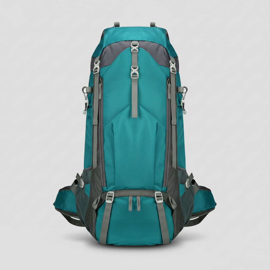 Lichtgewicht 70 liter backpack met frontloader ontwerp voor overzichtelijk inpakken