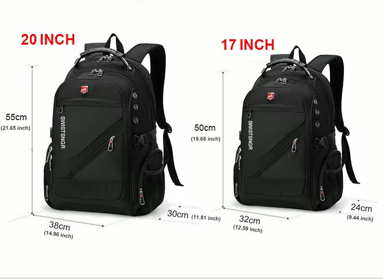 Laptop Rugzak - Waterafstotend - TSA Cijferslot - 17 Inch Laptop - Zwart