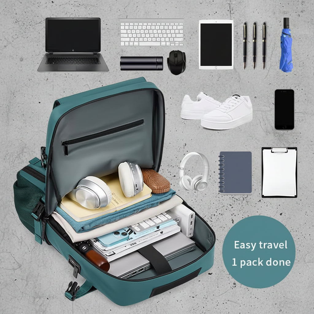 Laptop Rugzak - Handbagage Rugzak - 15.6 Inch - Zwart