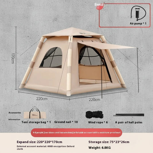 Camping Blow Up Tent - voor 4–5 Personen
