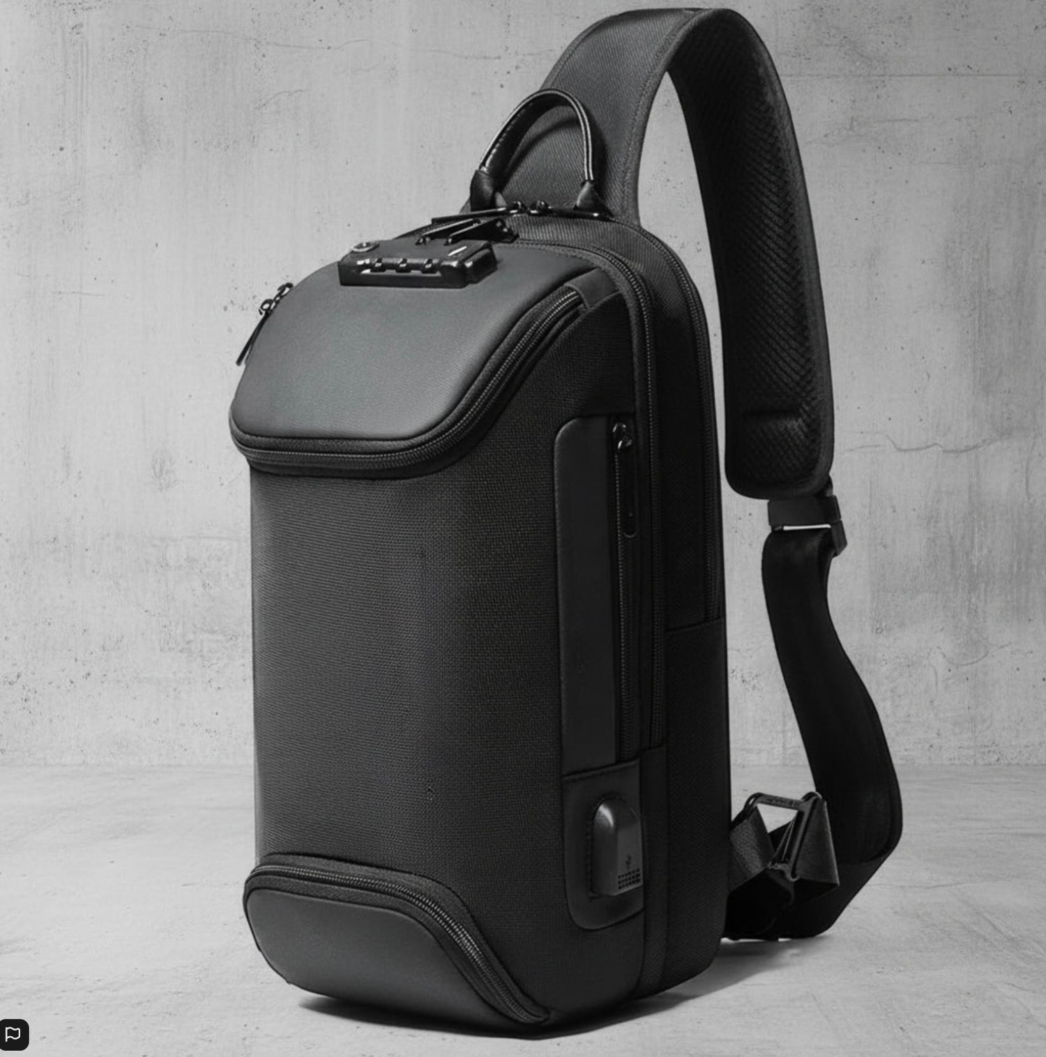 Crossbody Sport Rugzak met Anti-Diefstal Slot