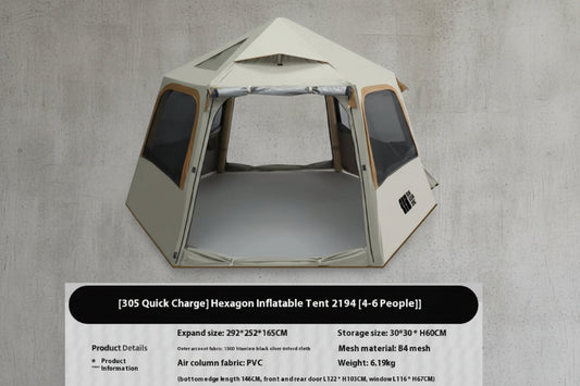 Opblaasbare Camping Tent 4-6 Personen - Waterdicht
