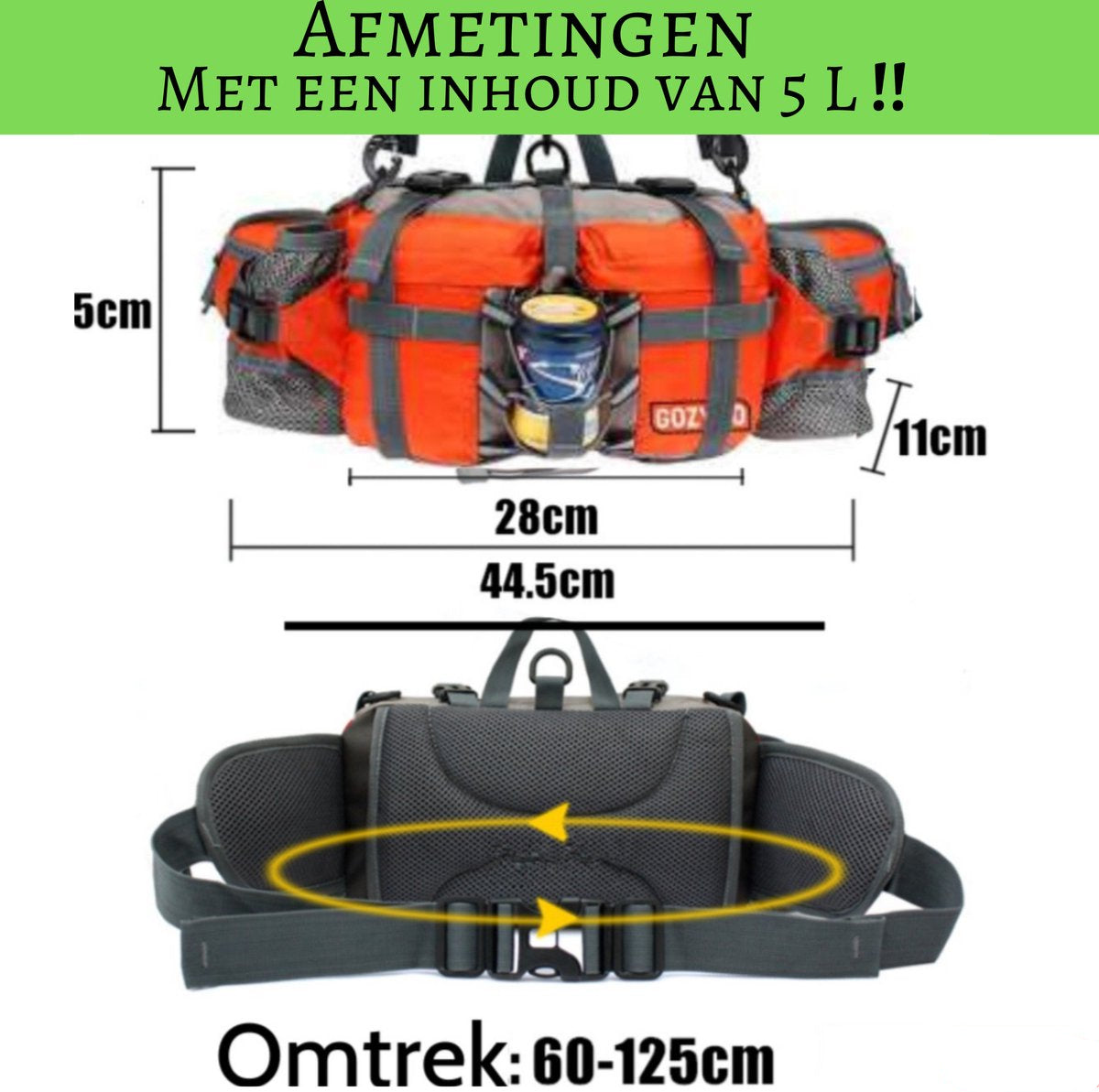 Sportheuptas - Waterafstotende Outdoor Heuptas met Fleshouders