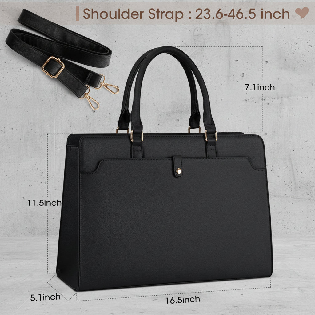 Dames Aktetas 15.6 Inch - Stijlvolle Zakelijke Handtas