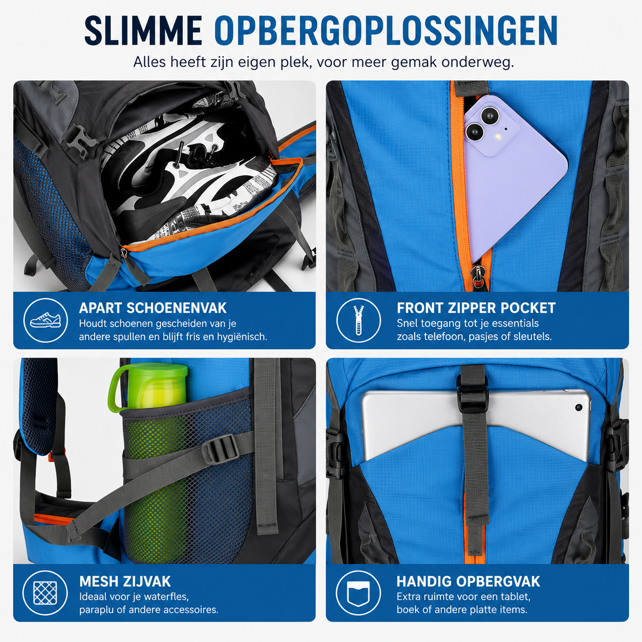 Outdoor Backpack 70L - Comfortabel - Waterdicht