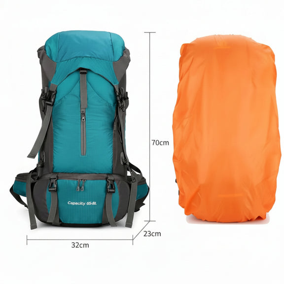 Aventury Backpack 70L met waterdichte regenhoes – bescherming tegen regen en vocht
