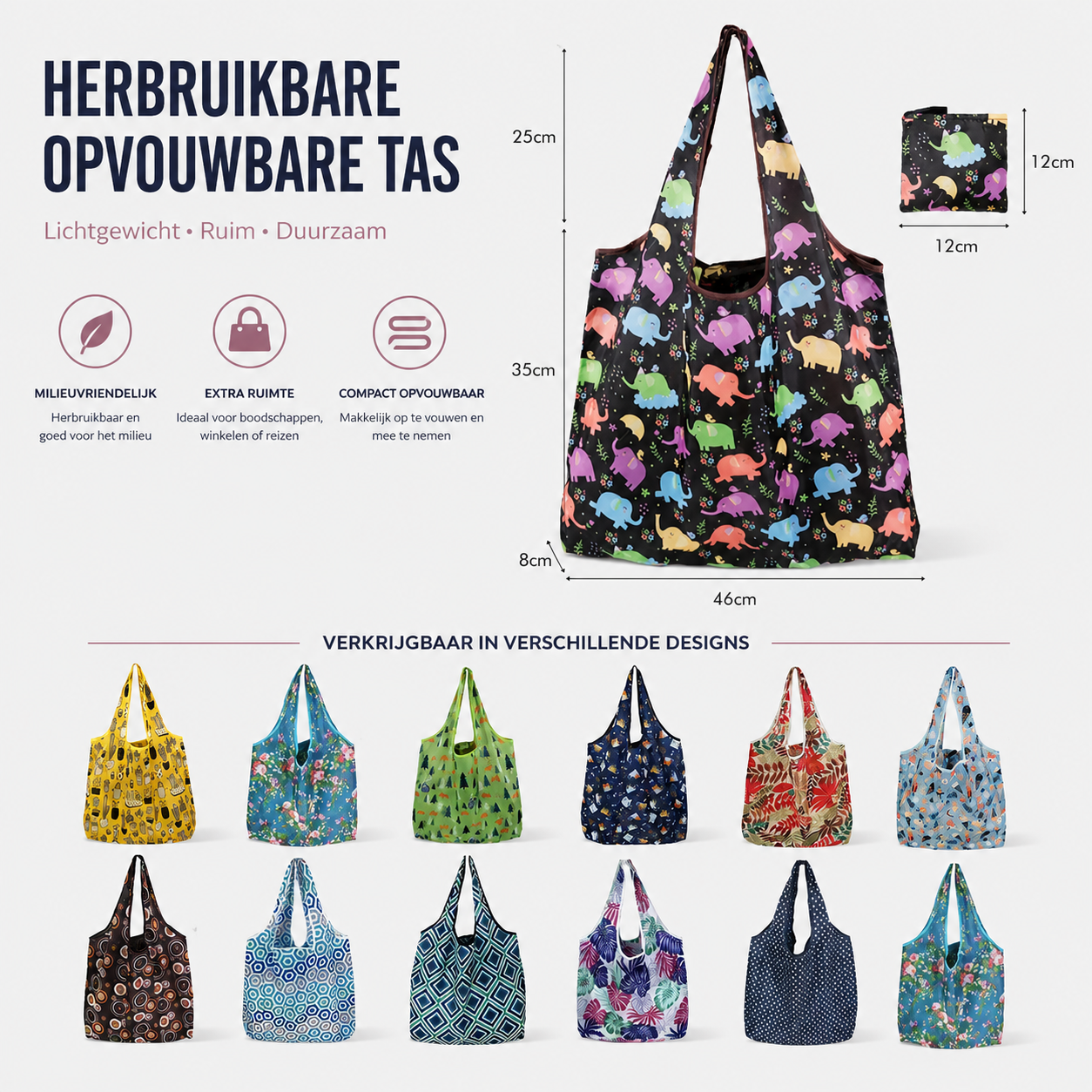 Aventury Opvouwbare Boodschappentas