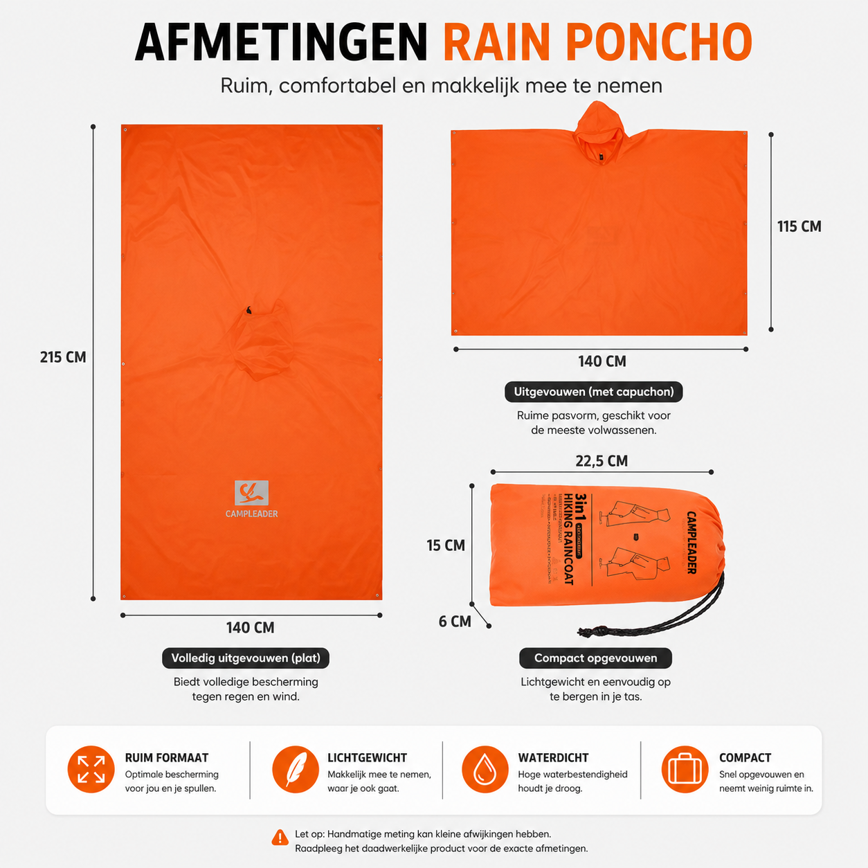 Aventury 3-in-1 Regenponcho - Regenjas - Schuiltent