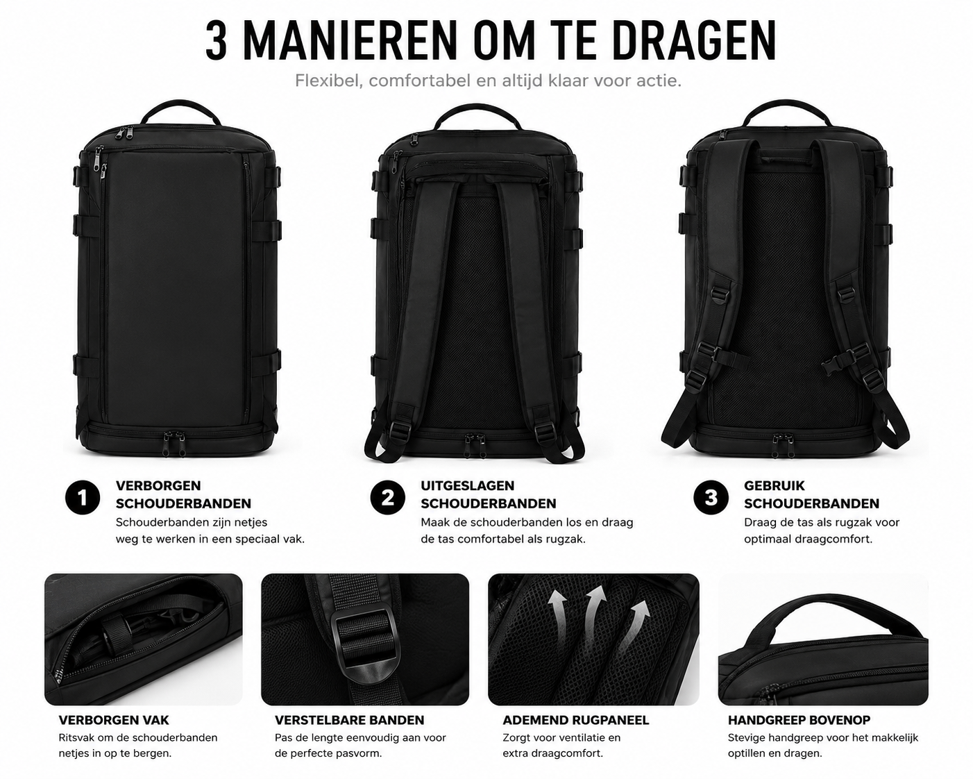 Aventury Sports Rugzak 40L - Sporttas Rugzak & Schoudertas in Één