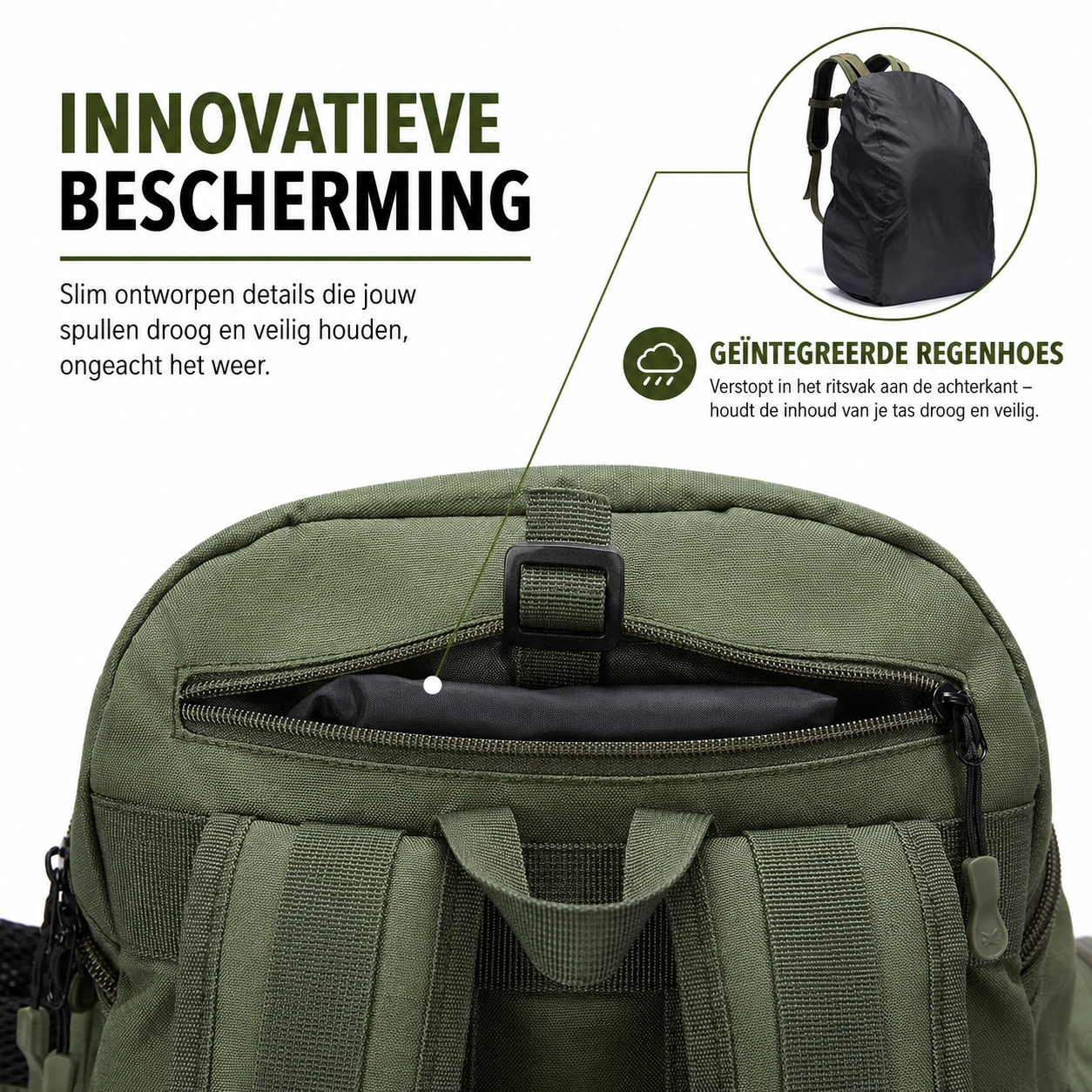 Vis Rugzak XL – Ruim – Waterbestendig – Comfortabel