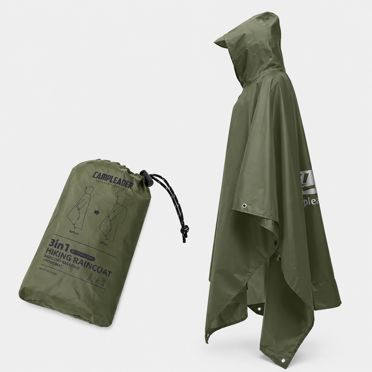 Aventury 3-in-1 Regenponcho - Regenjas - Schuiltent