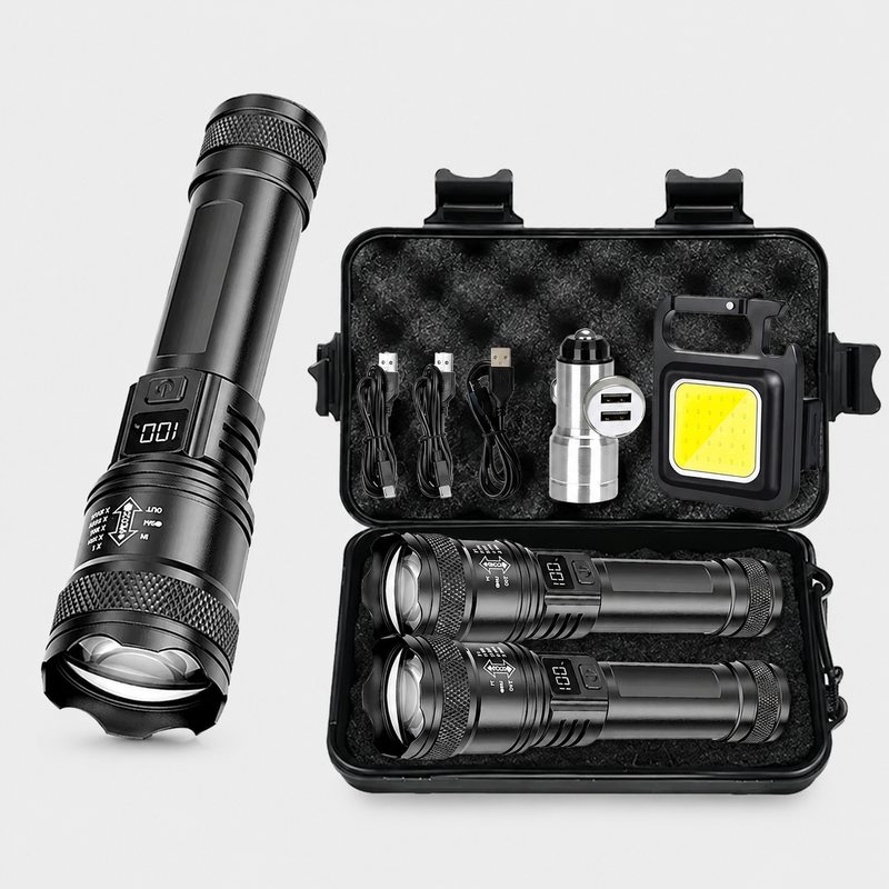 Aventury LED Zaklamp - Oplaadbaar - Verstelbare Focus
