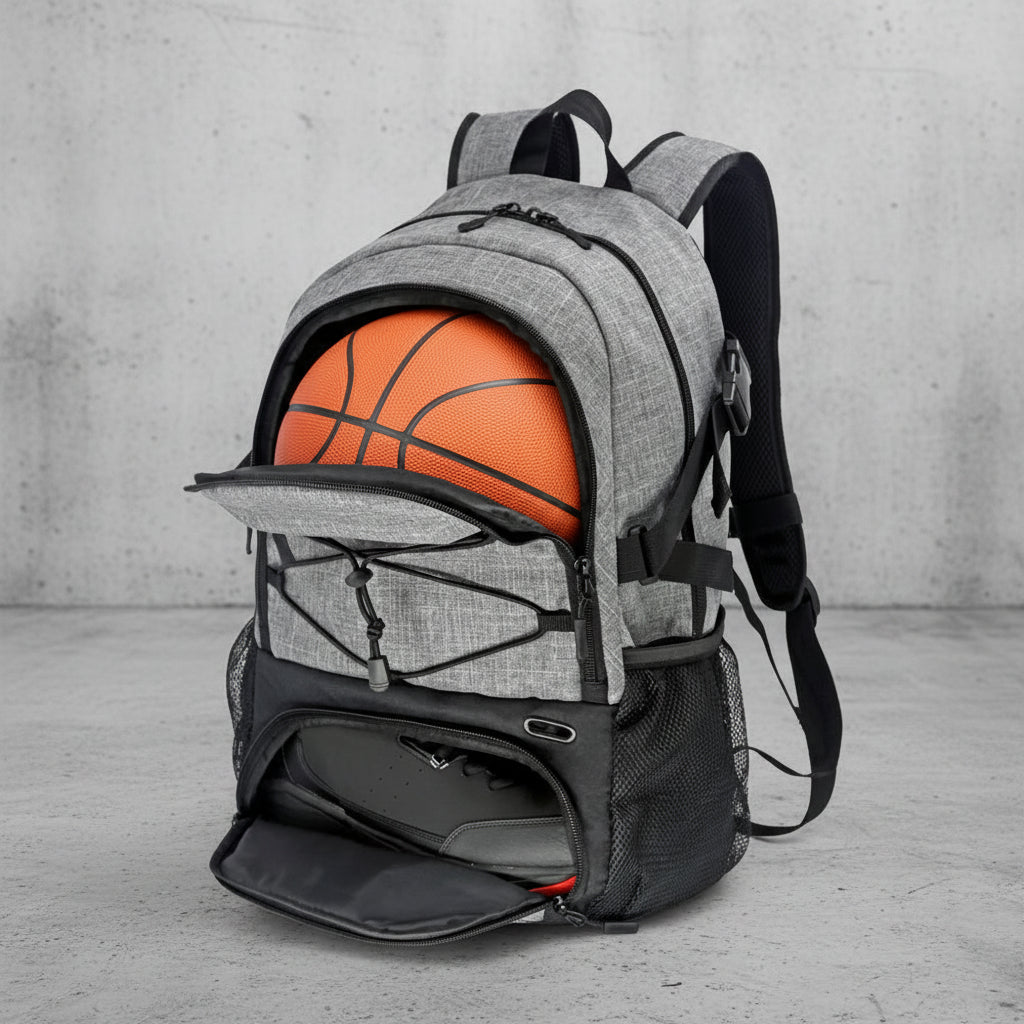 Basketbal Voetbal Backpack met Balvak - Schoenenvak