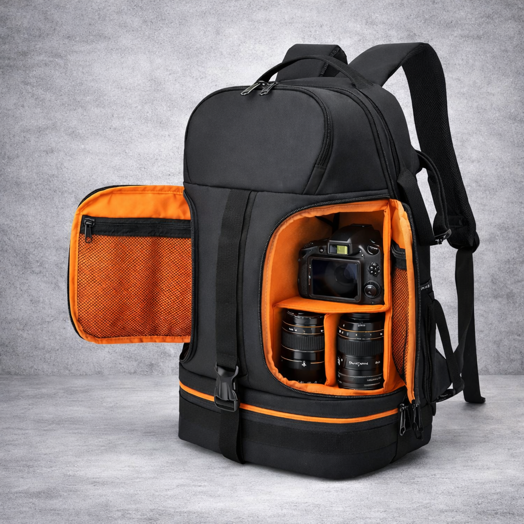 Camera Rugzak met Laptopvak 15.6 Inch – Waterdichte DSLR Foto tas