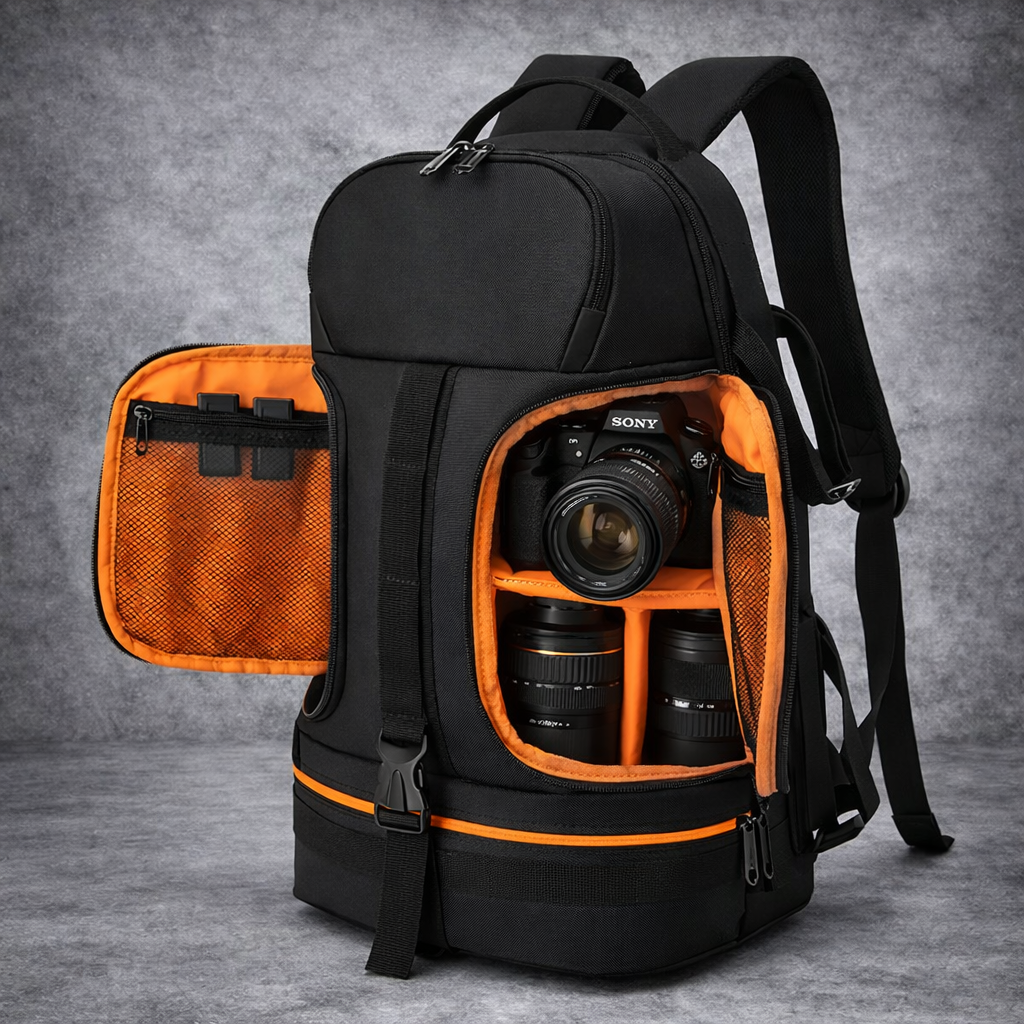 Camera Rugzak met Laptopvak 15.6 Inch – Waterdichte DSLR Foto tas