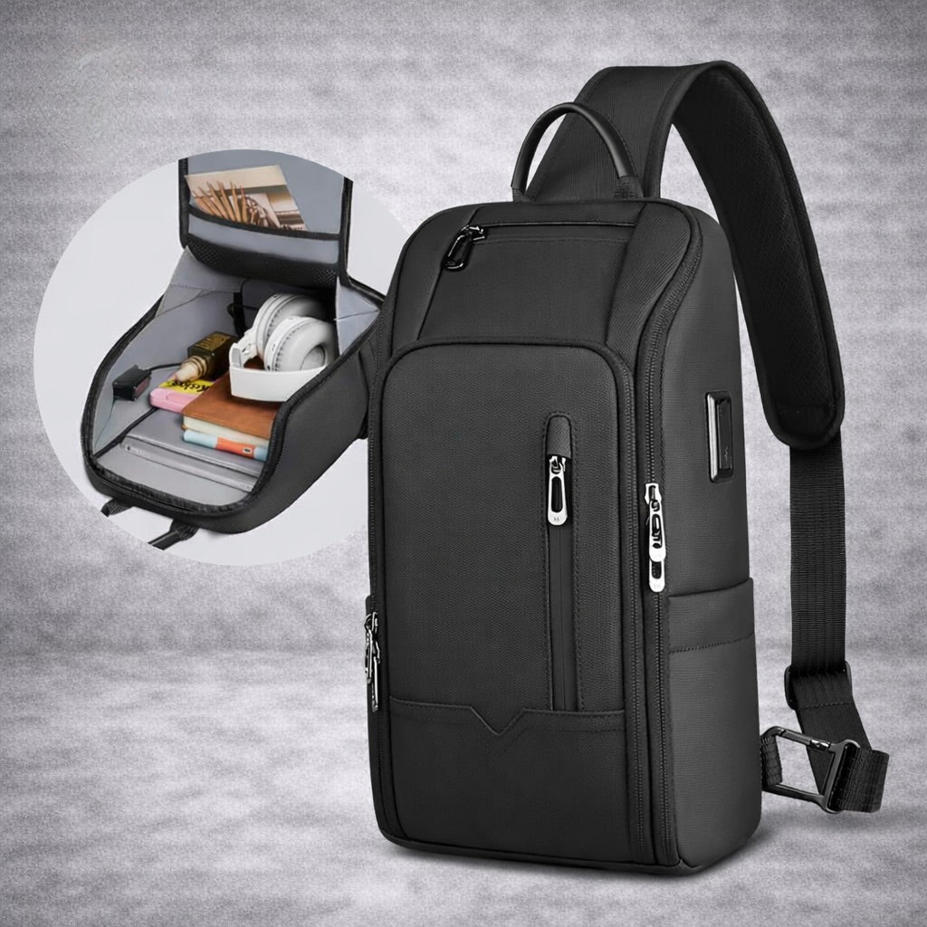Crossbody Sling Rugzak met USB Oplaadpoort