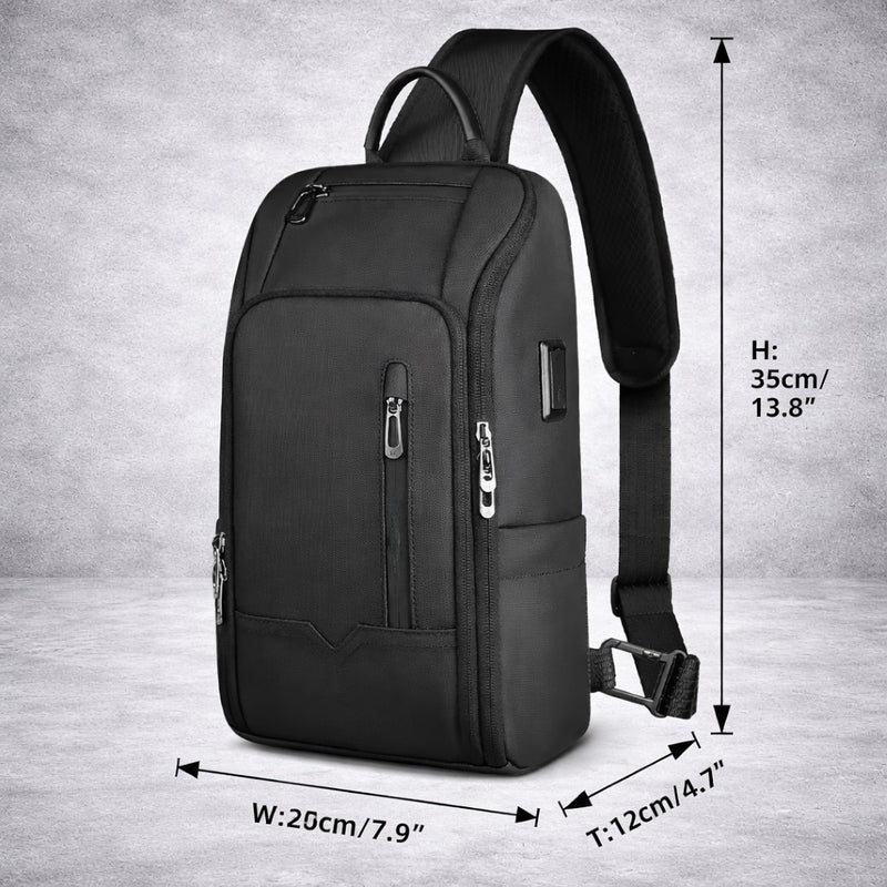 Crossbody Sling Rugzak met USB Oplaadpoort