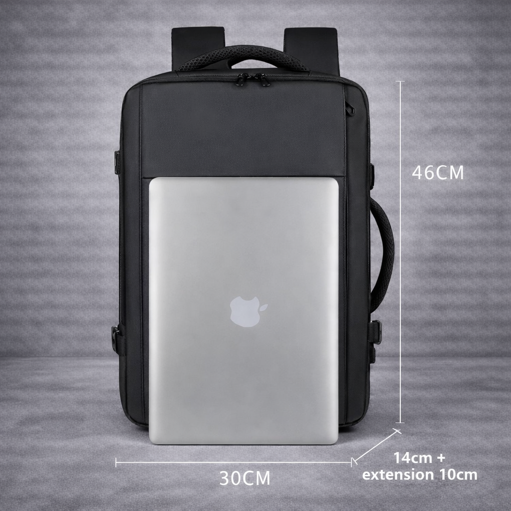 Uitbreidbare Laptop Rugzak 15.6 Inch - Waterafstotende Reistas