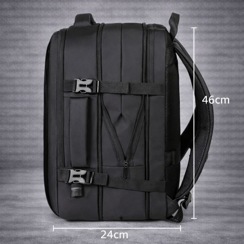 Uitbreidbare Laptop Rugzak 15.6 Inch - Waterafstotende Reistas