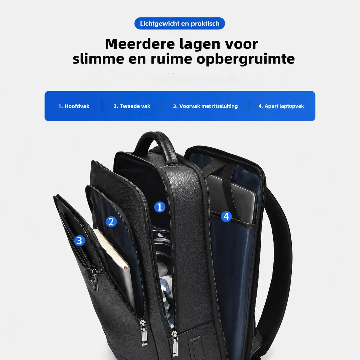 Business Rugzak - 15,6 Inch Laptop Rugzak  Werk - Reizen