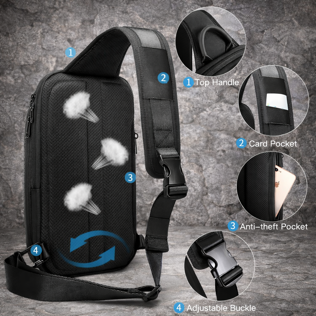 Anti Diefstal Rugzak Heren Compact Crossbody Laptop Tas