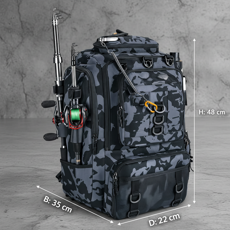 Vis Rugzak Met Koelvak Fishing Backpack Hengel Tas Outdoor