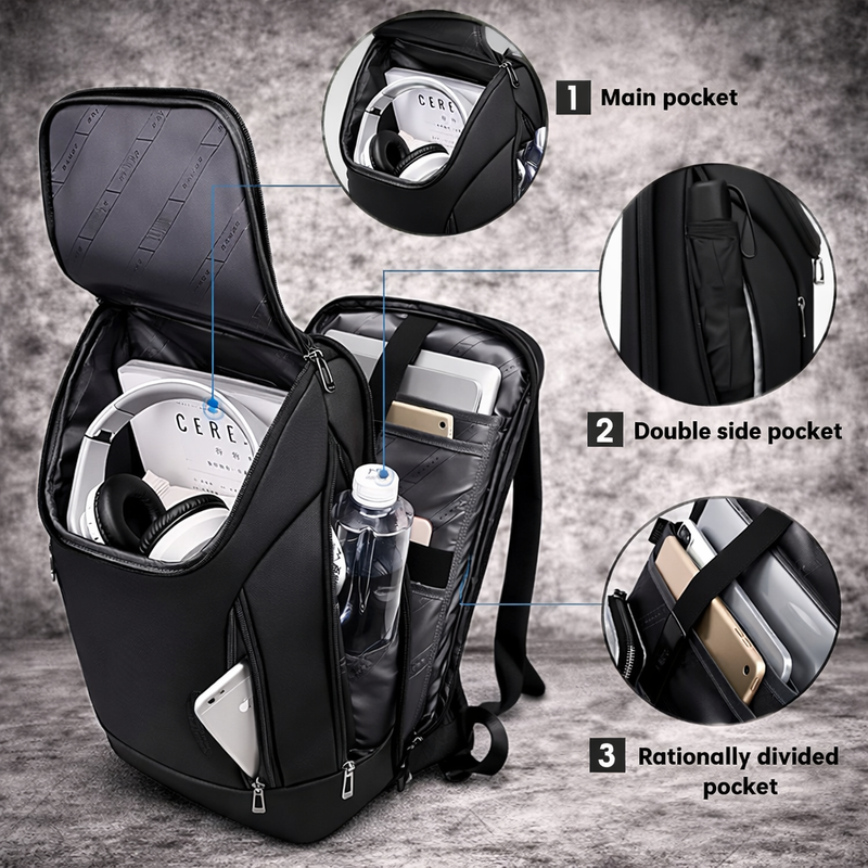 Laptop Rugzak 15.6 Inch USB Anti Diefstal Waterdicht Business