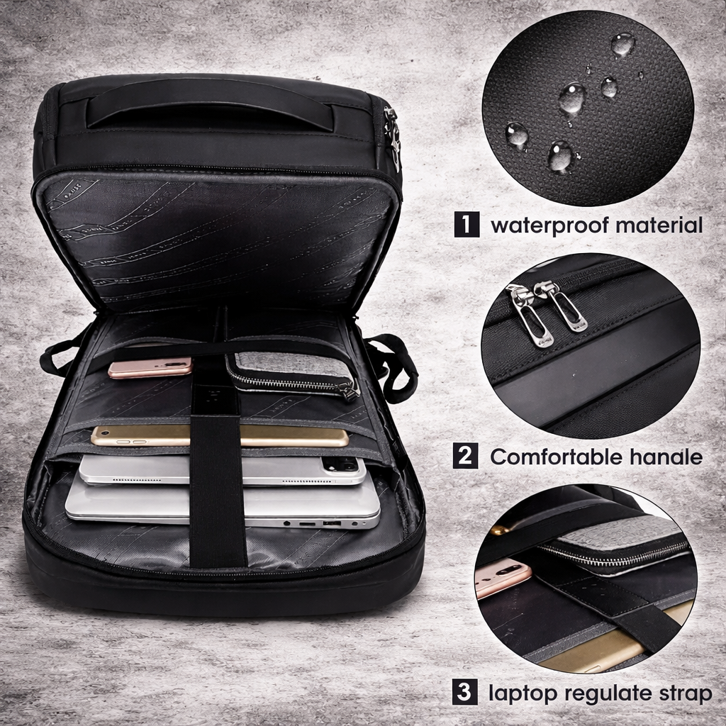 Laptop Rugzak 15.6 Inch USB Anti Diefstal Waterdicht Business