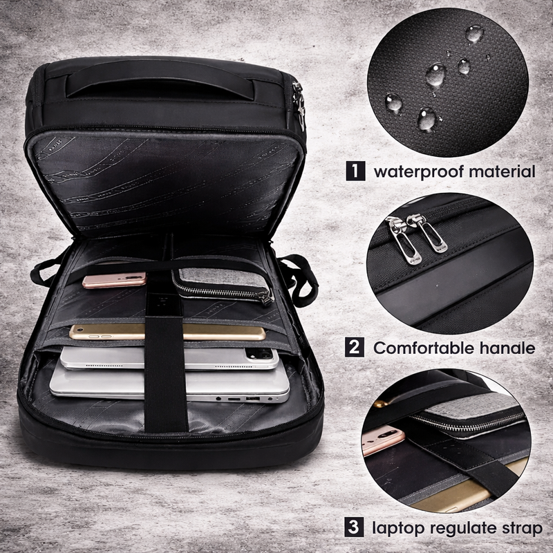 Laptop Rugzak 15.6 Inch USB Anti Diefstal Waterdicht Business