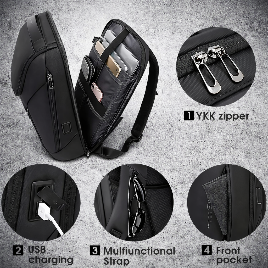 Laptop Rugzak 15.6 Inch USB Anti Diefstal Waterdicht Business