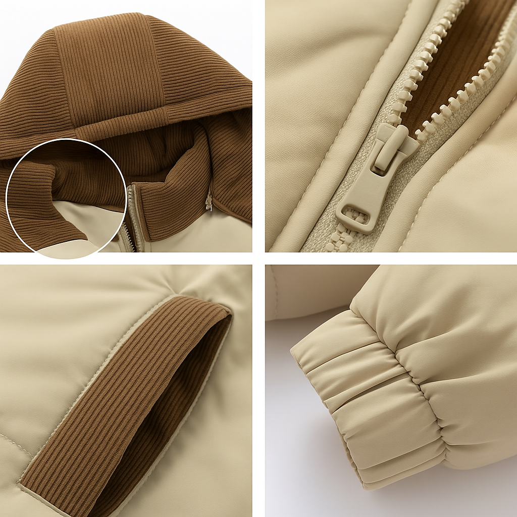 Heren puffer jas winter warm