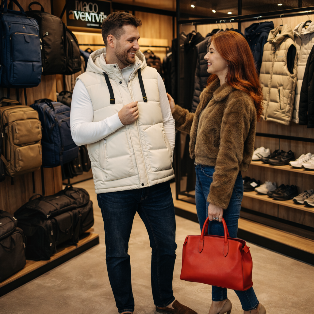 Winter bodywarmer heren - gewatteerde bodywarmer met capuchon