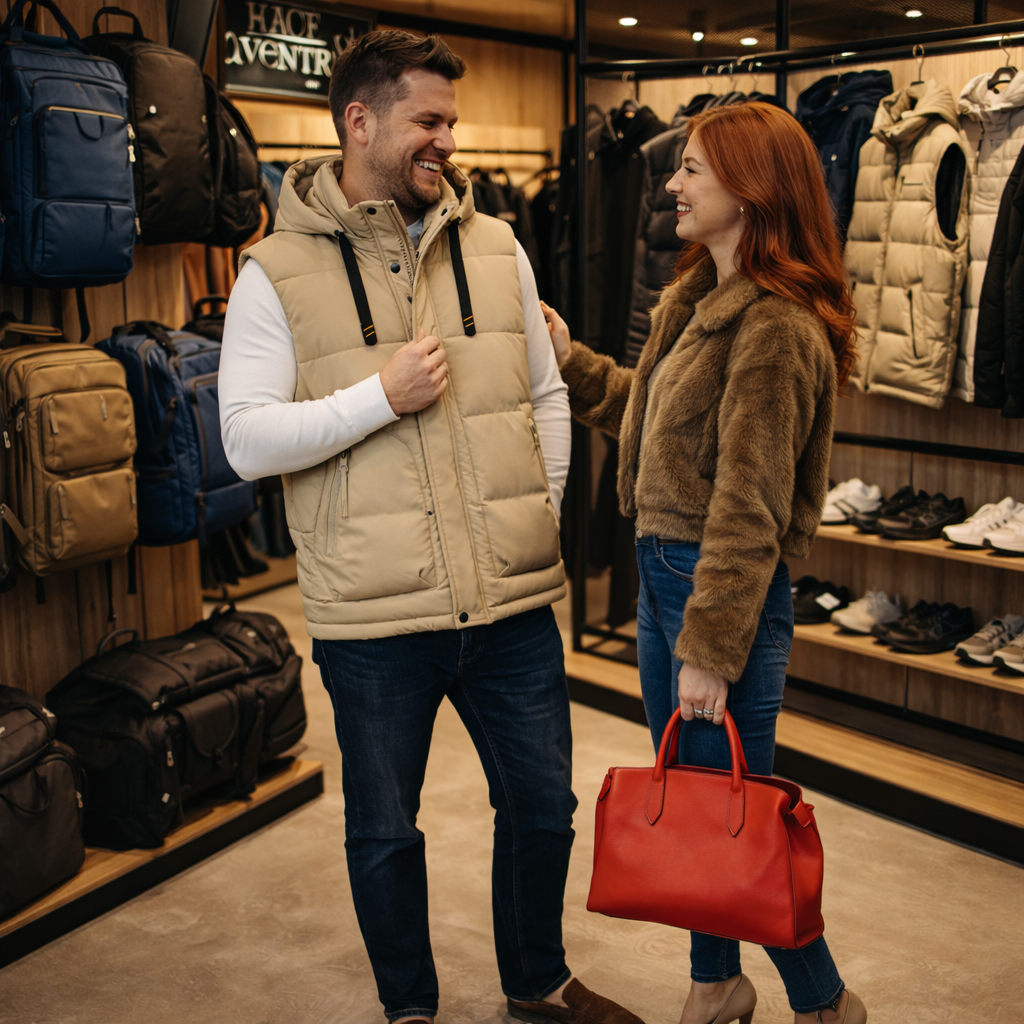 Winter bodywarmer heren - gewatteerde bodywarmer met capuchon