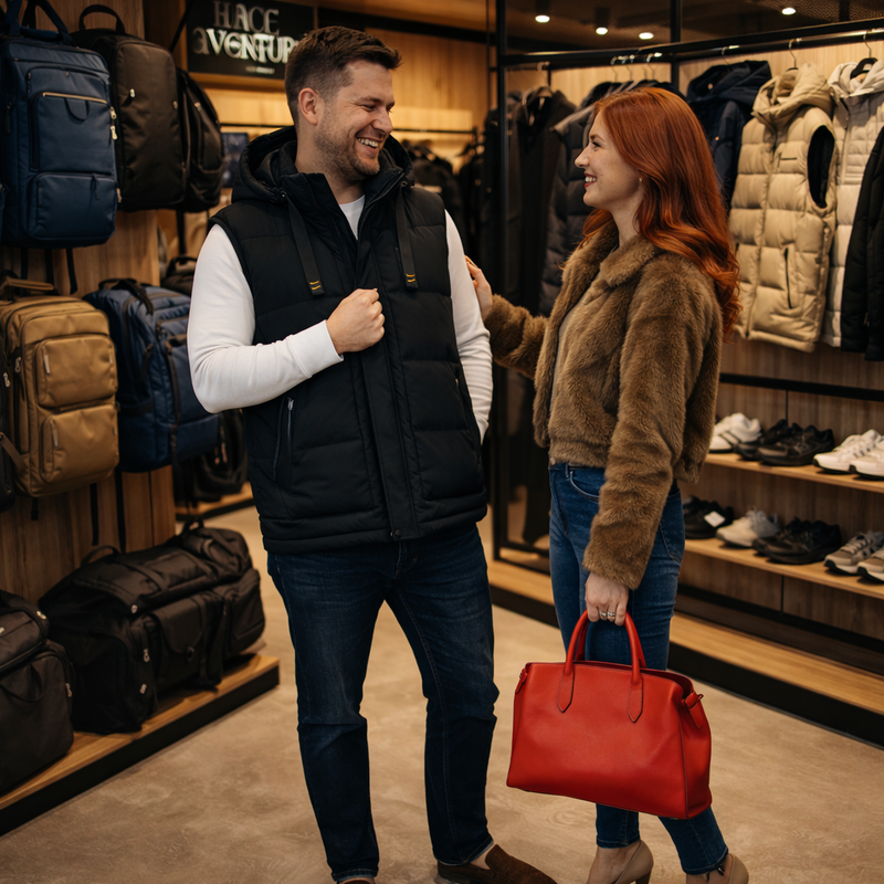 Winter bodywarmer heren - gewatteerde bodywarmer met capuchon