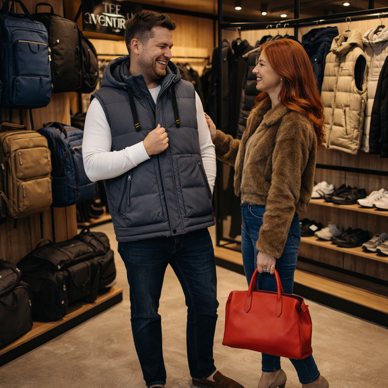 Winter bodywarmer heren - gewatteerde bodywarmer met capuchon