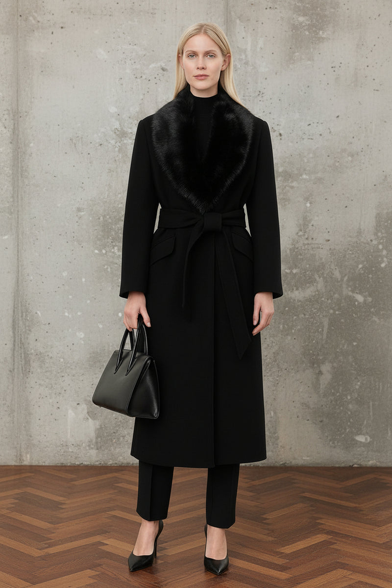 Dames Trenchcoat Manteljas Lang Met Riem