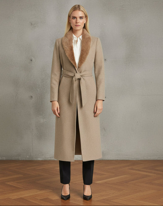 Dames Trenchcoat Manteljas Lang Met Riem