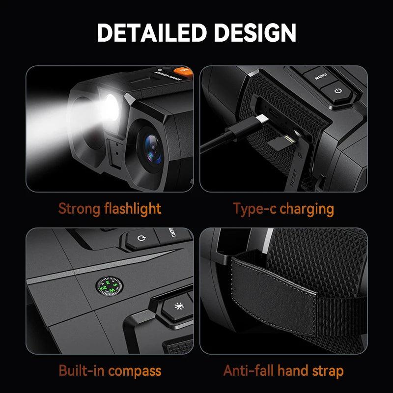 Detail van nachtkijker met eenvoudige bediening en robuust ontwerp