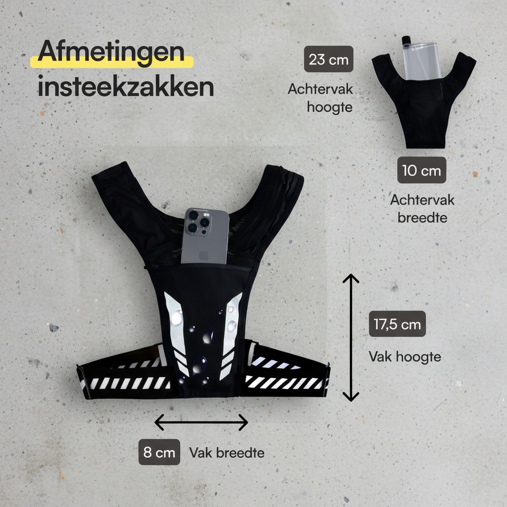 Reflecterend Hardloopvest met Telefoonhouder