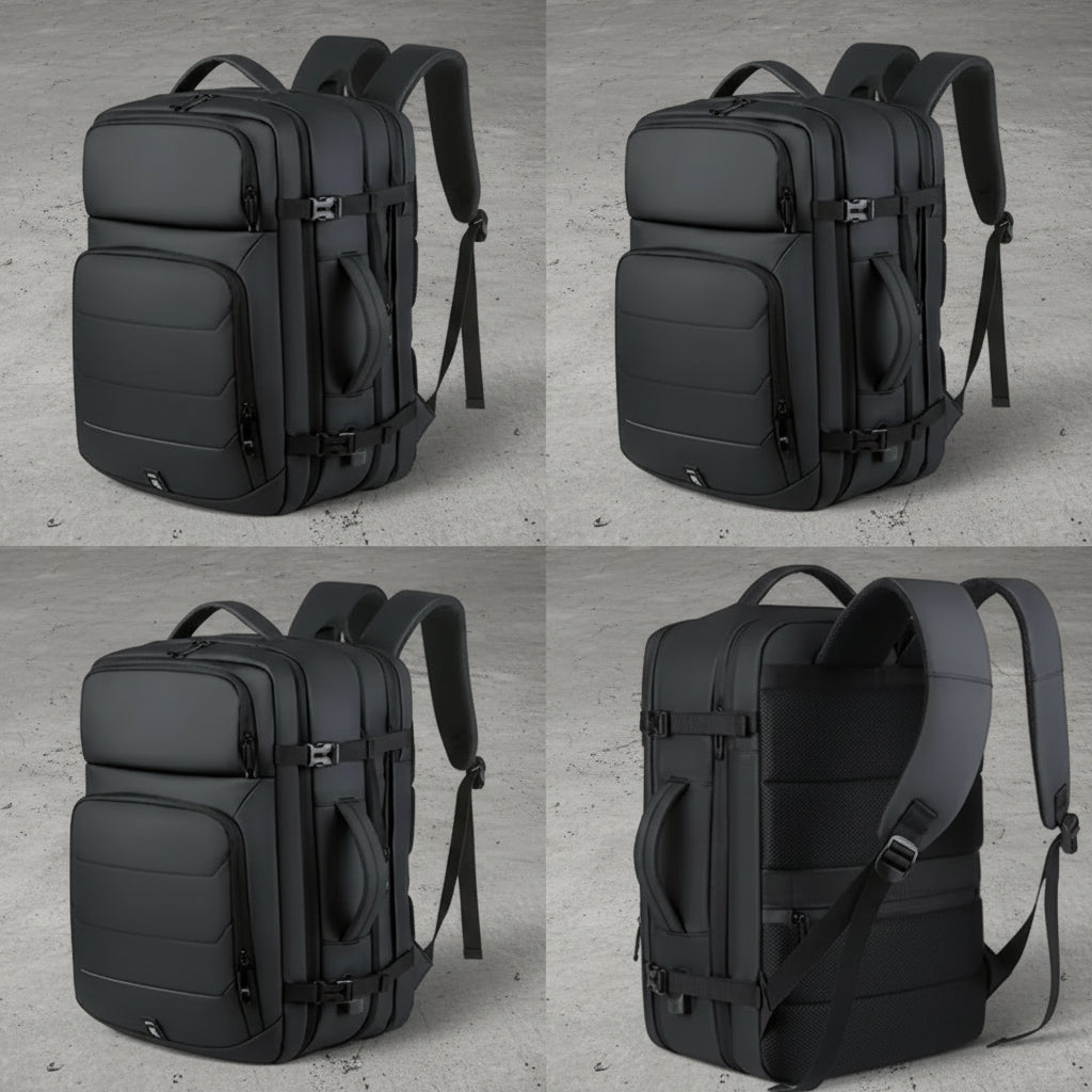 Laptop Backpack 36–55L met Slimme Vakindeling