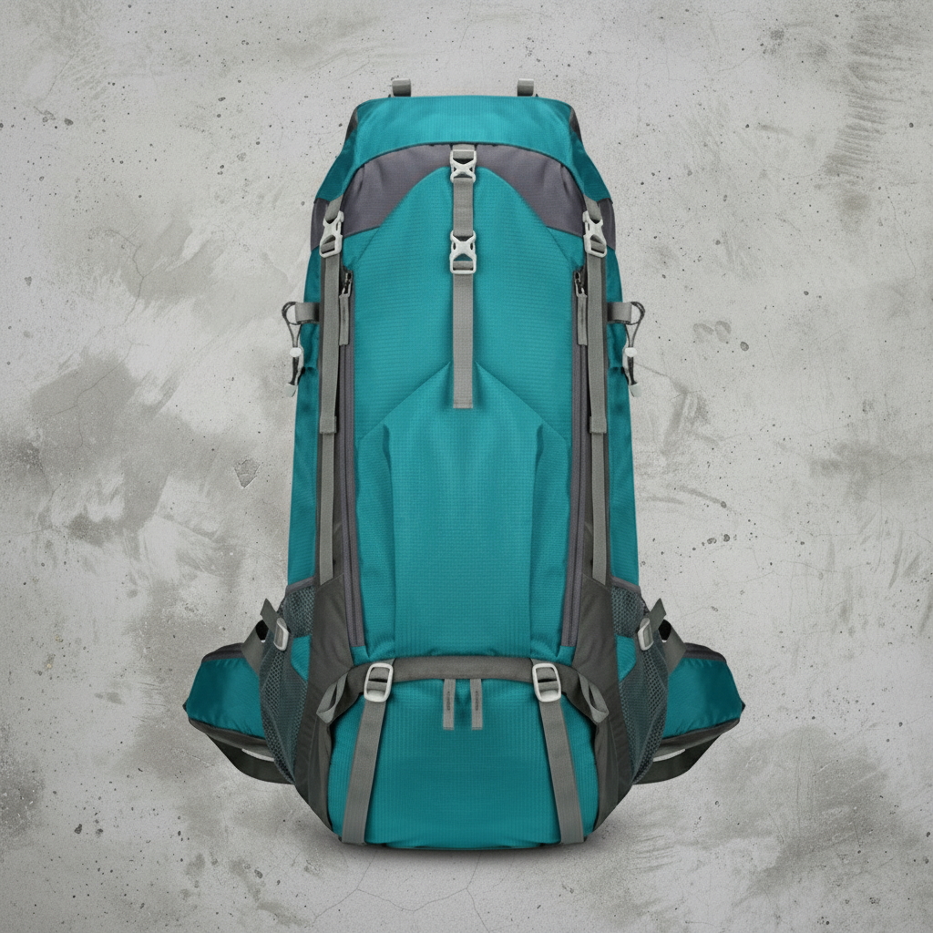 Lichtgewicht 70 liter backpack met frontloader ontwerp voor overzichtelijk inpakken