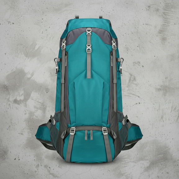 Lichtgewicht 70 liter backpack met frontloader ontwerp voor overzichtelijk inpakken